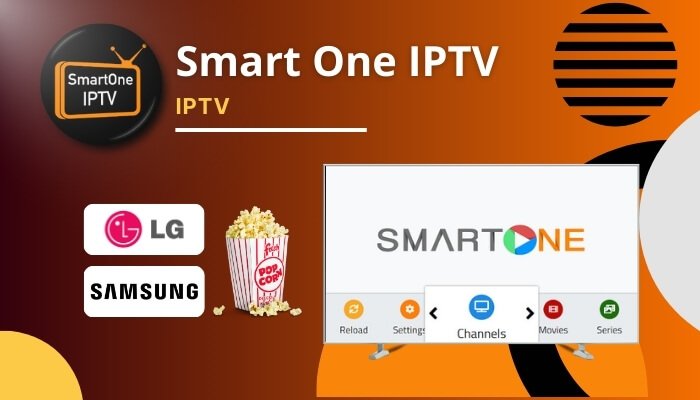 SmartOne IPTV installé sur Smart TV Samsung et LG – application IPTV pour films, séries et chaînes en direct